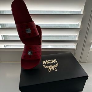 MCM candy apple red slides. (The bag is also listed ) size 7 USA European